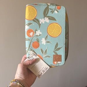 NWT Sseko Citrus Print canvas travel jewelry case